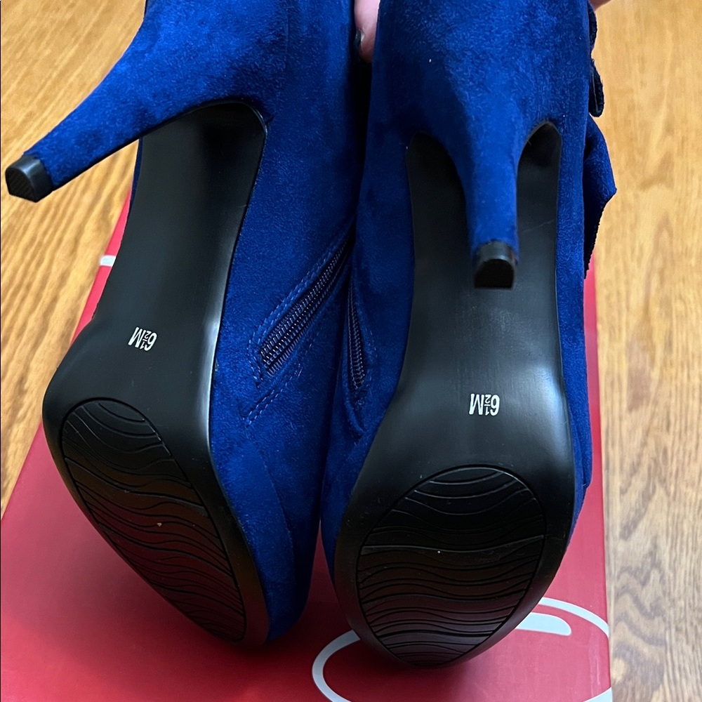 NWT Impo Blue Bow Ankle Boots - Picture 4 of 5